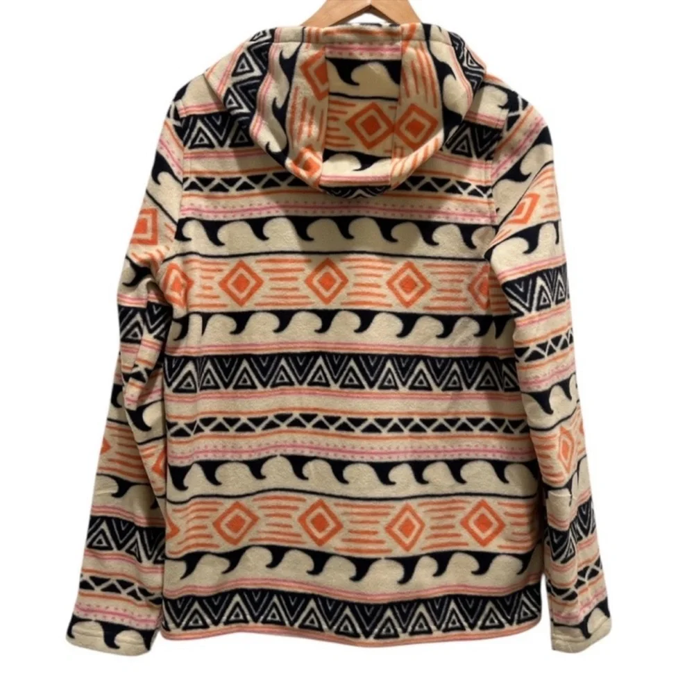 O'Neill Surf Y2K Aztec Half Zip Polar Fleece Hoodie Jacket Pullover
